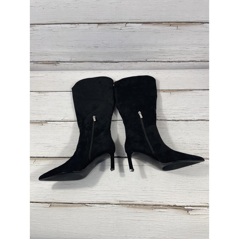 GUESS Boots Womens Size 7M Black Faux Suede Palisa3-WC Knee High Pointed Toe - Picture 6 of 15